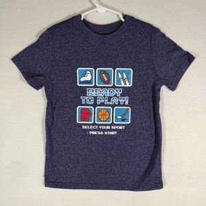 Cat & Jack Tee Shirt Boys Size Small 6-7 Blue Short Sleeve Crew Neck